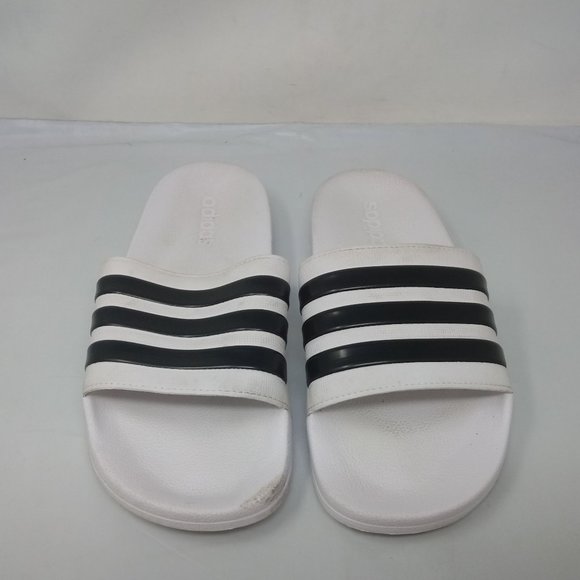 Adidas Men Adilette Shower Slides Cloud Whitecore Black 9 Aq1702 Adi069 | Color: Black/White | Size: 9 | 1hotdeals's Closet